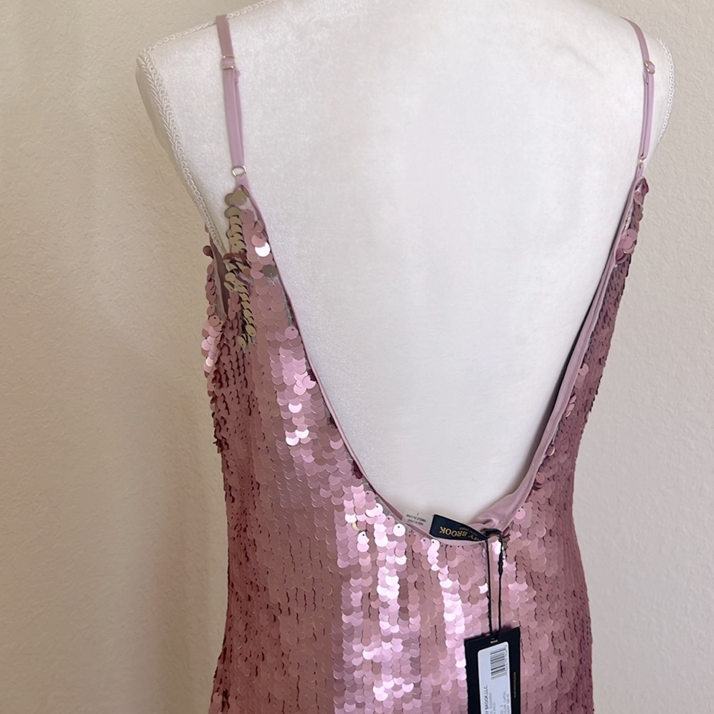 Alice + Olivia Sequin Mini Dress in Shimmering Pink P2P 18in - Picture 12 of 17